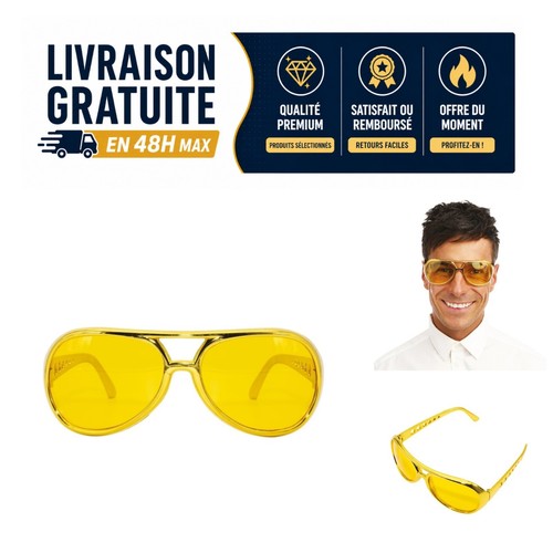 Lunettes elvis rockeur - lunettes,