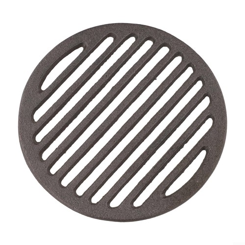 Grille ronde fonte noire - ronde, en