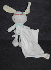 ?Peluche Doudou Lapin Mouchoir SUCRE D'ORGE Cajou Vert Blanc Jaune TTBE