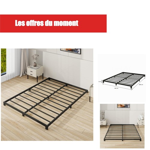 Lit plateforme métal 140 x - métal,