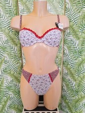 DIM ENSEMBLE LINGERIE TAILLE 90B / 40 COLORIS BLEU IMPRIME ( PROTOTYPE )