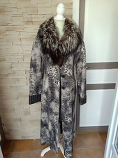 Manteau avec Fourrure Véritable de Renard Angelo Marani Taille 44 Italienne