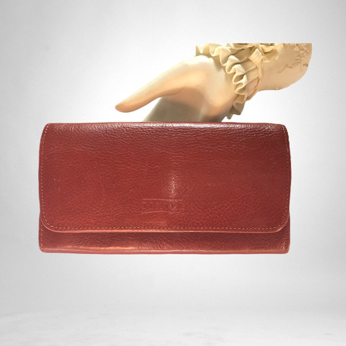 Texier leather brown wallet - brown,