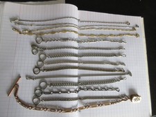 LOT 14 ANCIENNES CHAINES DE MONTRE A GOUSSET CHATELAINE fix, filigrané