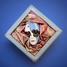 Décoration masque de venise murale en porcelaine italienne