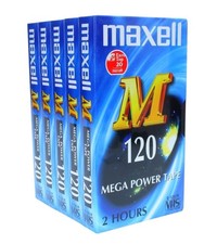 Lot 5 Video cassette Maxell