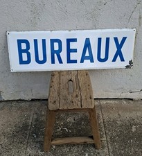 Plaque émaillée Bureaux train voie ferrée réseau ferroviaire enseigne