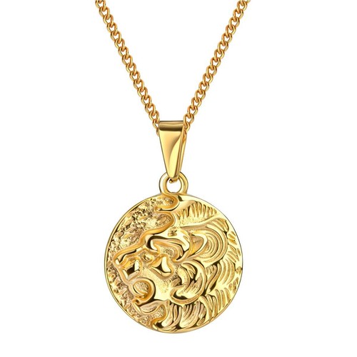 Chaîne avec lion pendentif - lion,