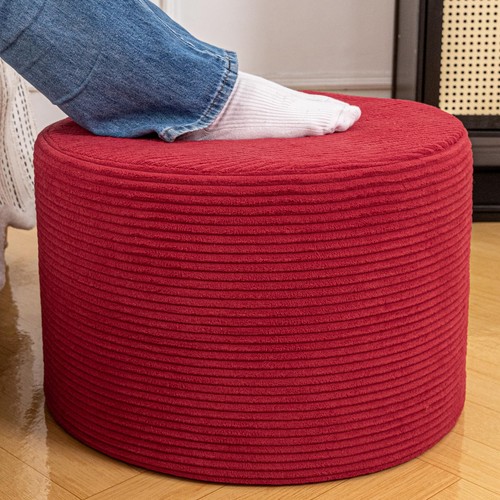 Round pouf ottoman - round, foot