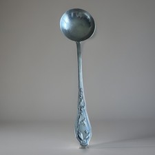BOULANGER FIN 19EME BELLE LOUCHE DE SERVICE MÉTAL ARGENTÉ DECOR ART NOUVEAU