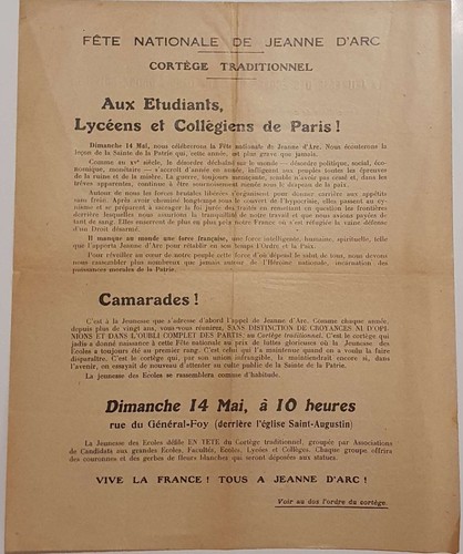 Tract action française - française,
