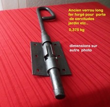 ANCIEN VERROU  FER FORGE -poignée retournée- portail-porte  clenche
