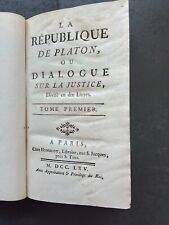 La république de Platon ou