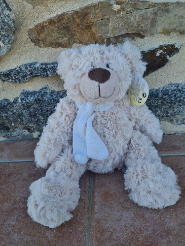 Doudou ours beige poils longs - ours,