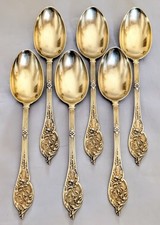 J.MONNEY Cuillères Argent Massif Vermeil Poinçon Minerve 19 ème Siècle 