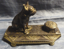 ENCRIER avec BOULEDOGUE