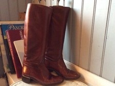 BOTTES VINTAGE CUIR BORDEAUX TESTONI  .T 36  (J/D/V) D
