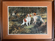 Rare aquarelle gouache Gabriel