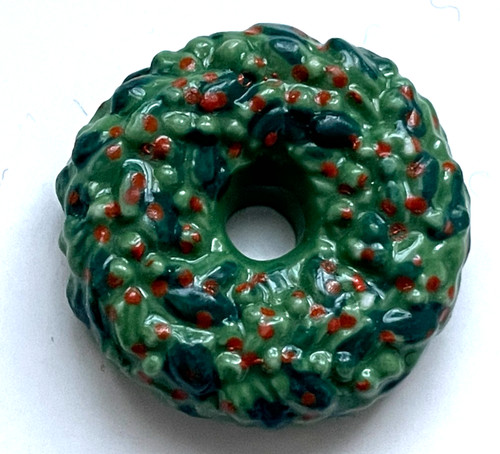 Fève couronne vert rouge houx - vert,