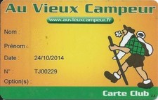 Carte cadeau - Au Vieux Campeur  (fidélité)  - Geschenkkarte  - Gift Card