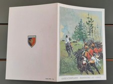 AFN CARTE DE VŒUX 4° RH Régiment de Hussards Cavalerie Chars VINTAGE ORIGINAL