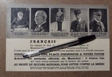 PETAIN/ Vous lui devez une place d'Honneur à votre Foyer/Achetez les portraits