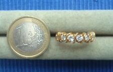 B26C Neuf Bague demi Alliance Plaqué Or Americaine Strass Diamant Lot Bijou