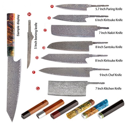 Damascus steel chef knife - damascus,