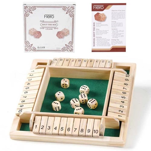 Shut the box jeu - box, de