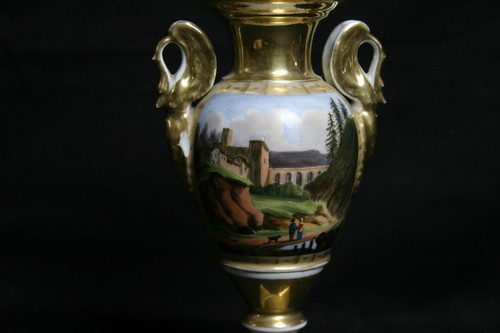 Vase porcelaine xixème - vase,