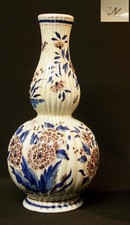 AA N1 1920 beau vase ancien poterie 33cm 1kg faïence fine ROUEN fleur chic déco