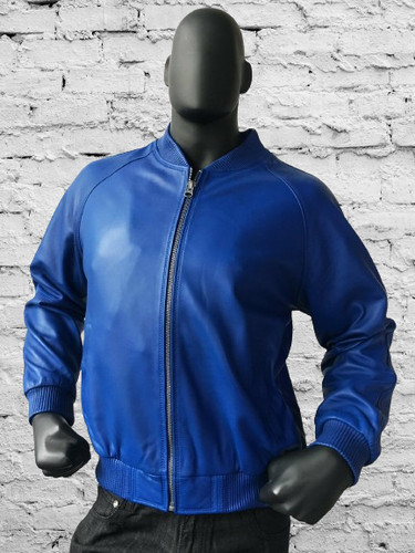 Veste varsity cuir bleu - varsity,