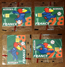 FOOTIX MONDIAL 98 TELECARTE RÉF PHONECOTE F838 À 841 SCHEDA PHONE CARD CARTE