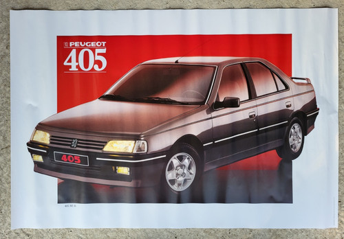 Affiche peugeot 405 - affiche, mi