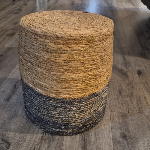 Hand braided jute - hand-braided, ottoman
