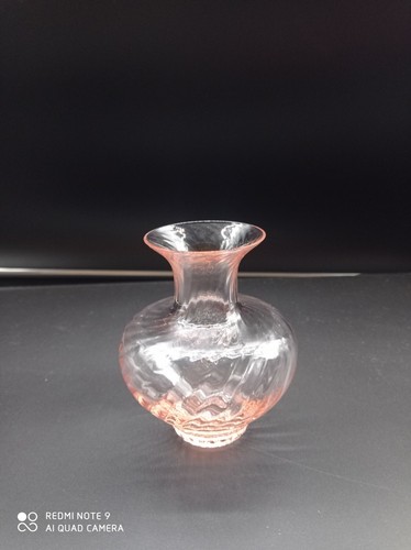 Vase verre coloré rose - verre,