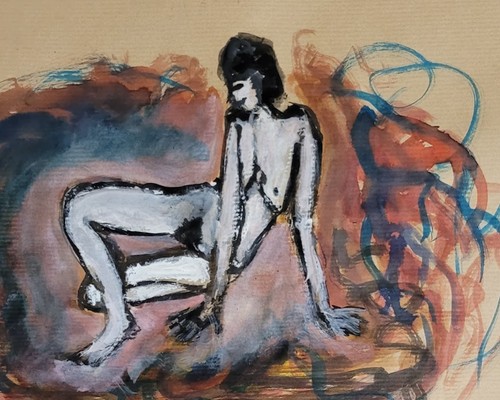 Danseuse blanche encre de - blanche,,