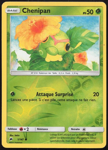 Carte pokémon chenipan - chenipan, 1/147