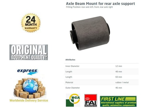 Rear axle control arm bush - axle,
