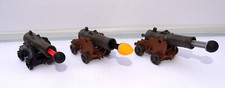 PLAYMOBIL - ARME DE SIEGE - BATEAU - CHATEAU   - LOT DE 3 CANONS + PROJECTILES 