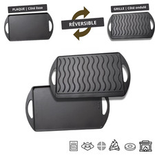 Poêle grill plaque fonte - poêle, en