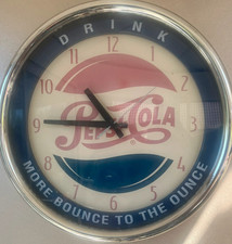 Horloge vintage publicitaire Pepsi Cola hyper déco
