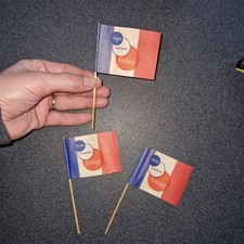 Cycles et tandems FONLUPT 3 petits drapeaux cadeaux tour de France vélo 1950