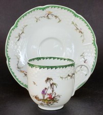 Superbe TASSE A CAFE + SOUCOUPE porcelaine RAYNAUD LIMOGES SI KIANG CHINOIS N°5