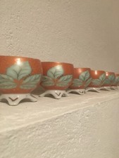 TASSES A CAFE porcelaine LIMOGES DESIGN MIKKI PAVOTS  Exceptionnelles 1970