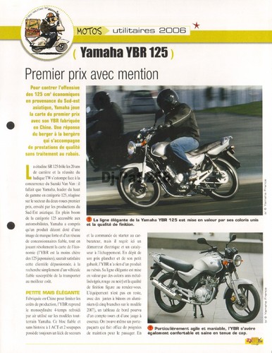 Fiche moto yamaha - fiche, 125