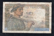 Un billet de 10 Francs Mineur