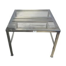 Perforated cleanroom lowered table 75cm x 75xm x 60cm