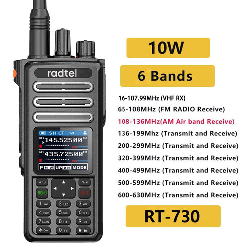 Talkie walkie 730 10w bande - rt-730,