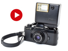Ensemble objectif et flash Pentax Auto 110 Film Camera 24mm f/2.8 du JAPON [E...